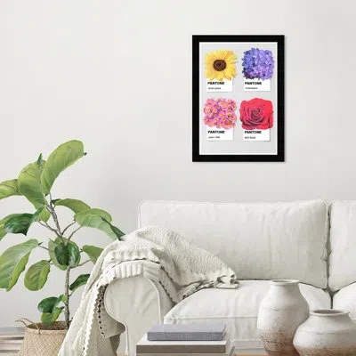 Wynwood Studio Pantone Flora In Black Framed