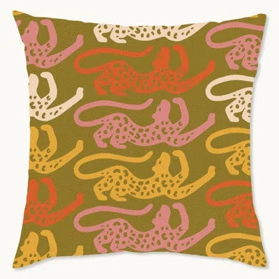 Wynwood Studio Polyester Indoor/outdoor Throw Pillow In Green;red;yellow