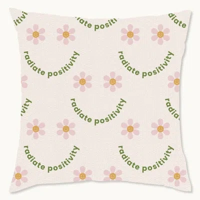 Wynwood Studio Polyester Indoor/outdoor Throw Pillow In White;green;pink