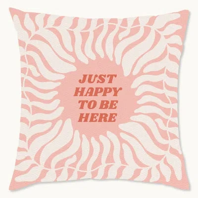 Wynwood Studio Polyester Indoor/outdoor Throw Pillow In White;pink