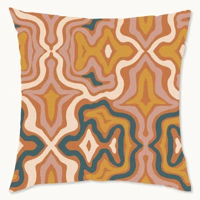 Wynwood Studio Polyester Pillow Cover In Blue;yellow;orange