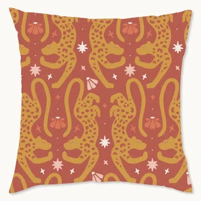 Wynwood Studio Polyester Pillow Cover In Red;orange;ivory
