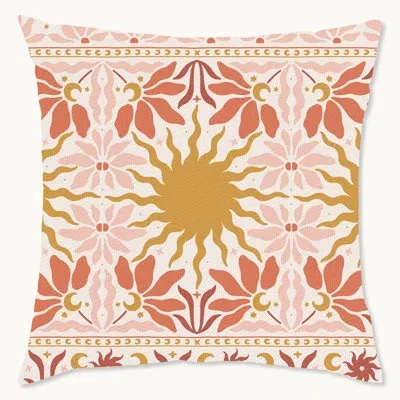 Wynwood Studio Polyester Pillow Cover In Red;pink;orange