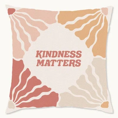 Wynwood Studio Polyester Throw Square Indoor/outdoor Pillow Cover & Insert In White;pink;orange
