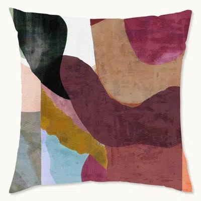 Wynwood Studio Polyester Throw Square Pillow Cover & Insert In Red;orange