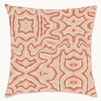Wynwood Studio Retro Abstract Print Outdoor Decorative Throw Pillow, 18" X 18", Blush Vision In Beige;pink