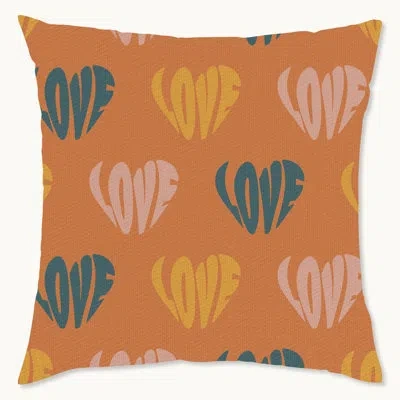Wynwood Studio Retro Print Throw Pillow In Blue;brown;pink