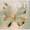 Wynwood Studio Sage Butterfly Canvas Wall Art In Green