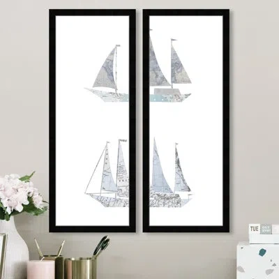 Wynwood Studio Sail Boat 2 Piece - Print Set In Black Framed