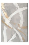 Wynwood Studio Silvered Spirals Canvas Wall Art In Gray