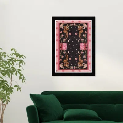 Wynwood Studio Tropical Night Life In Black Framed