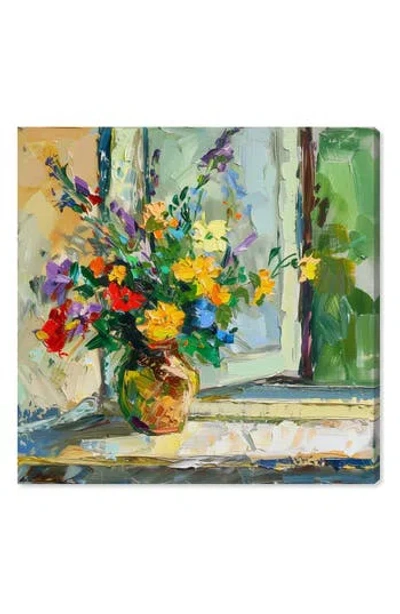 Wynwood Studio Vase By The Window Canvas Wall Art In Green
