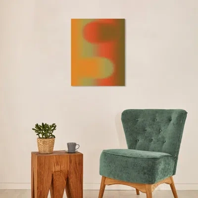 Wynwood Studio Wavy Lines And Circles In Green;yellow;orange
