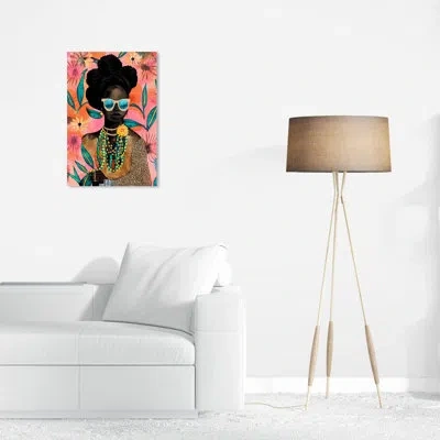 Wynwood Studio World And Countries Tropical Canvas Art - African Queen Wall Art For Home Decor In Brown;pink