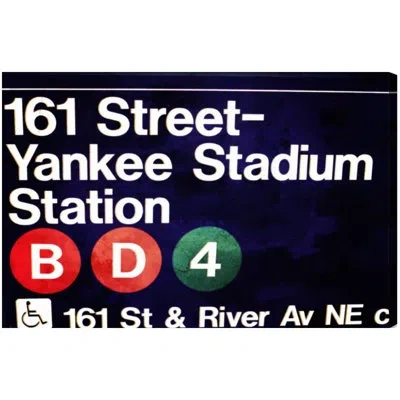 Wynwood Studio Yankee Stadium - Textual Art Print On Canvas In Wrapped Canvas