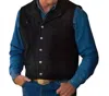 Wyoming Traders Buckaroo Wool Vest In Black In Black