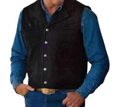 Wyoming Traders Buckaroo Wool Vest In Black