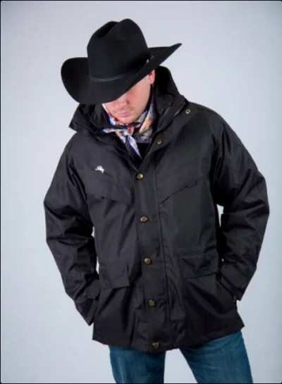Pre-owned Wyoming Traders Men Black Waterproof W/ Puffer Lining Winter Coat Parka - 3 In 1