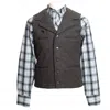 Wyoming Traders Men's Buckaroo Wool Vest In Charcoal In Pink