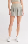 X By Gottex Accordion Skort In Grey Sage