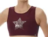 X By Gottex Chrome Star Mesh Low Impact Sports Bra In Red In Red