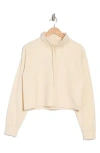 X By Gottex Funnel Neck Heather Top In Cream