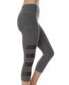 X By Gottex High Waisted Captain Capri Legging With Pocket In Grey In Grey