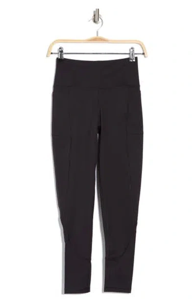 X By Gottex Karen High Waist Ankle Leggings In Black