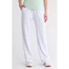 X By Gottex Lace Stripe Wide Leg Pants In White