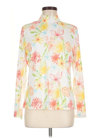 Pre-owned X By Gottex Long Sleeve Blouse In Ivory
