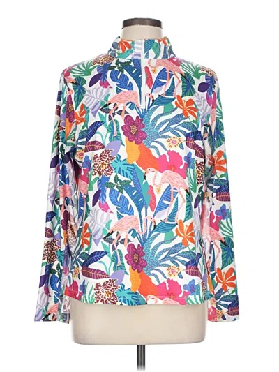 Pre-owned X By Gottex Long Sleeve Blouse In Pink