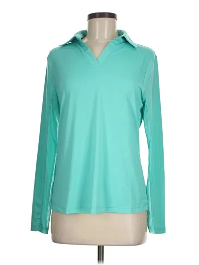 Pre-owned X By Gottex Long Sleeve Polo Shirt In Blue
