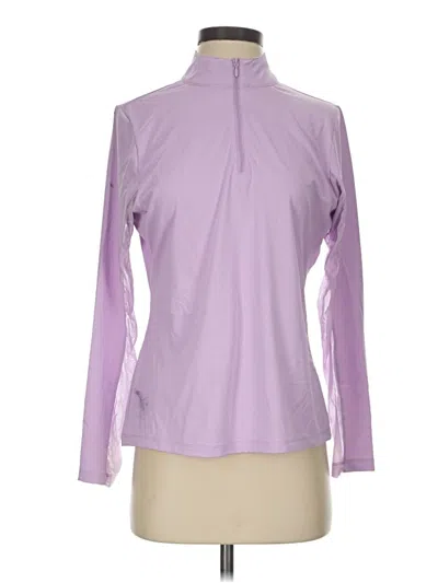 Pre-owned X By Gottex Long Sleeve Top Purple Turtleneck Tops