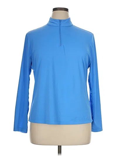 Pre-owned X By Gottex Long Sleeve Turtleneck In Blue