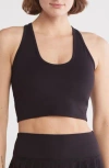 X By Gottex Medium Impact Racerback Sports Bra In Black