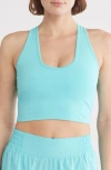 X By Gottex Medium Impact Racerback Sports Bra In Lagoon
