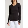 X By Gottex Mesh Back Long Sleeve T-shirt In Black
