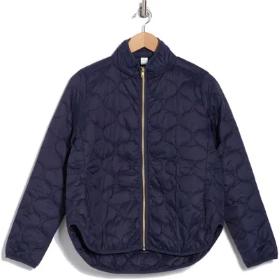 X By Gottex Onion Quilted Jacket In True Navy
