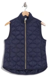 X By Gottex Onion Quilted Vest In True Navy
