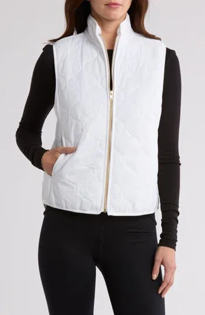X By Gottex Onion Quilted Vest In White