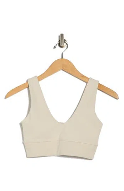 X By Gottex Rib Insert Activewear Bra In White