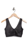 X By Gottex Rib Insert Activewear Bra In Black