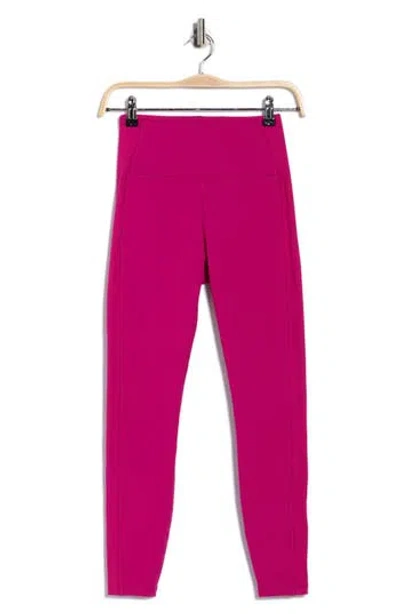 X By Gottex Rib Insert Activewear Leggings In Purple