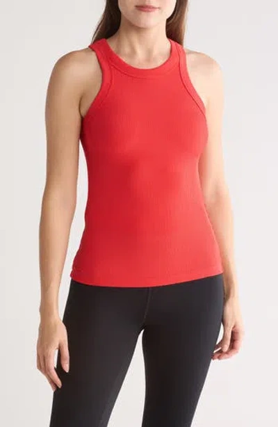 X By Gottex Rib Racer Tank In Crimson