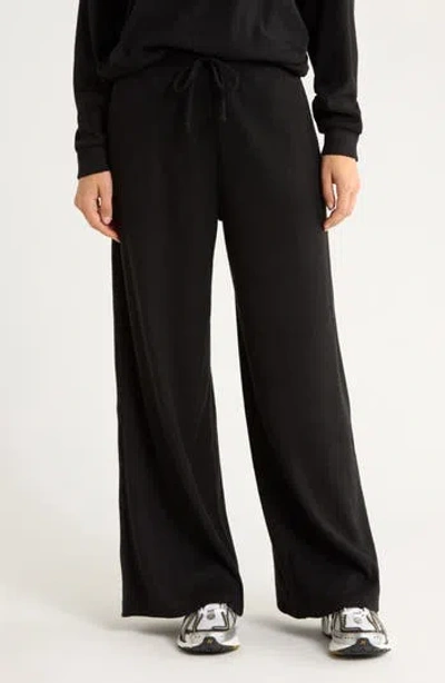 X By Gottex Rib Wide Leg Pants In Black