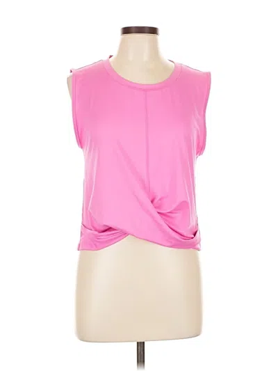 Pre-owned X By Gottex Short Sleeve Top Pink One Shoulder Neckline Tops