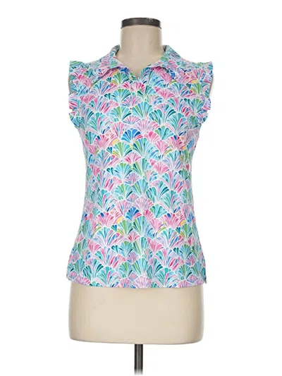 Pre-owned X By Gottex Sleeveless Polo Shirt In Pink