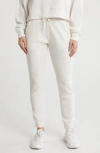 X By Gottex Tie Waist Rib Joggers In Cream