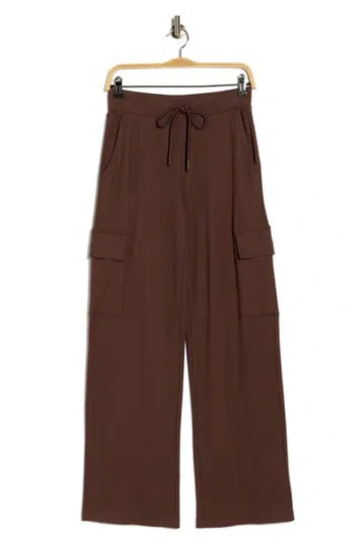 X By Gottex Waffle Knit Cargo Pants In Brown