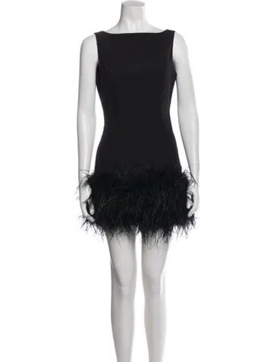 Pre-owned X By Nbd Bateau Neckline Mini Dress In Blue